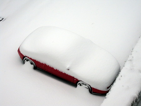 Snow Covered Car