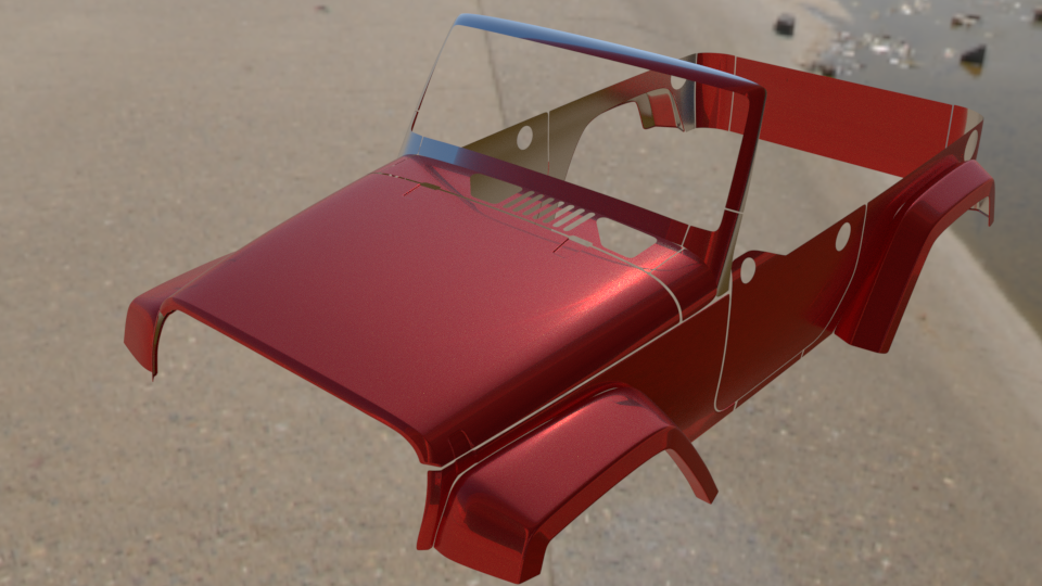 Jeep WIP in Blender