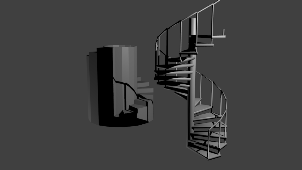Spiral Stairs in Blender